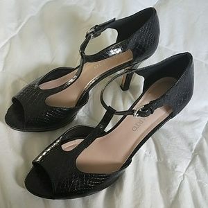 Retro Style Franco Sarto T-Strap Heels